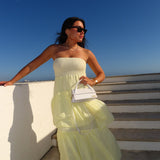 The Tiered Maxi Dress - Butter Yellow